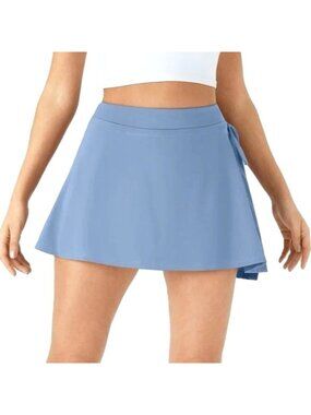 Halara Light Blue Athletic Wrap Tie Skort With Built-In Shorts XL NWT